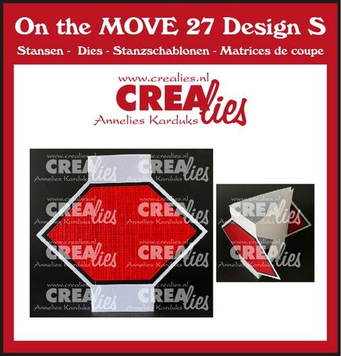 Crealies on the MOVE Design S Drieh. kaart halve diag. vierkanten 10x12/19 cm (CLMOVE27) *