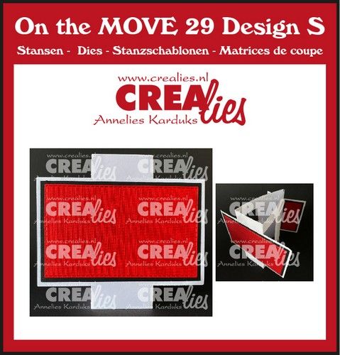 Crealies on the MOVE Design S Drieh. kaart halve vierkanten 10x12/19 cm (CLMOVE29) *
