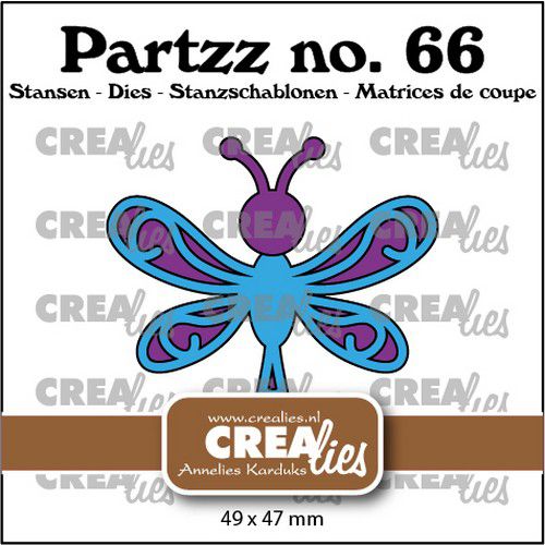 Crealies Partzz Libelle groot 49 x 47 mm (CLPartzz66) *