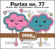 Crealies Partzz Vrolijke wolkjes 2x 38x47 mm (CLPartzz77) *