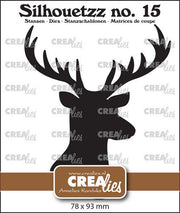 Crealies Silhouetzz no. 15 - Hertenkop 78x93mm (CLSH15) *