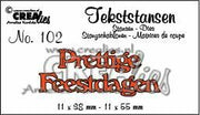 Crealies tekststans - Prettige Feestdagen (NL) 11x38-11x55 mm (CLTS102)*