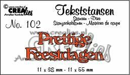 Crealies tekststans - Prettige Feestdagen (NL) 11x38-11x55 mm (CLTS102)*