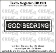 Crealies Texto DK: GOD BEDRING (horizontaal) max.17x68mm (DK12H) *