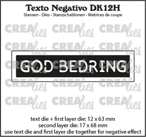 Crealies Texto DK: GOD BEDRING (horizontaal) max.17x68mm (DK12H) *