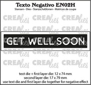 Crealies Texto EN: GET WELL SOON (horizontaal) max.17x79mm (EN02H) *