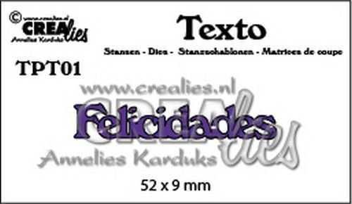 Crealies Texto Felicidades (PT) 52 x 9 mm (TPT01) *