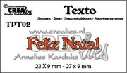 Crealies Texto Feliz Natal (PT) TPT02 23 X 9 mm - 27 x 9 mm *