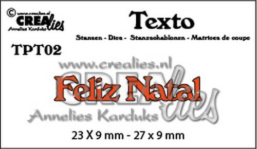 Crealies Texto Feliz Natal (PT) TPT02 23 X 9 mm - 27 x 9 mm *