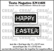 Crealies Texto Negativo HAPPY EASTER EN (H) max 17x37/42mm (EN116H) *