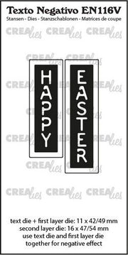 Crealies Texto Negativo HAPPY EASTER EN (V) max 16x47/54mm (EN116V) *