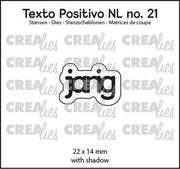 Crealies Texto Positivo jarig - NL (H) 22x14 mm (POSNL21) *