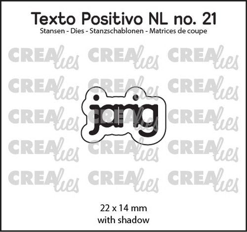 Crealies Texto Positivo jarig - NL (H) 22x14 mm (POSNL21) *