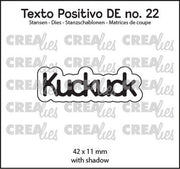 Crealies Texto Positivo Kuckuck - DE (H) 42x11mm (POSDE22) *