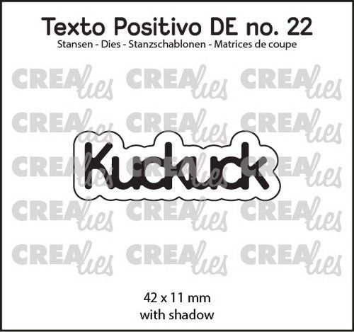 Crealies Texto Positivo Kuckuck - DE (H) 42x11mm (POSDE22) *