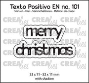 Crealies Texto Positivo merry christmas - EN (H) 33x11 - 52x11mm (POSEN101) *