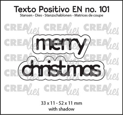 Crealies Texto Positivo merry christmas - EN (H) 33x11 - 52x11mm (POSEN101) *