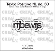 Crealies Texto Positivo rijbewijs - NL (H) 41x13 mm (POSNL50) *