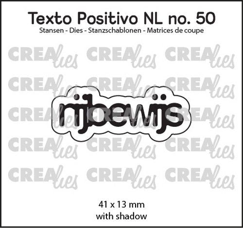 Crealies Texto Positivo rijbewijs - NL (H) 41x13 mm (POSNL50) *