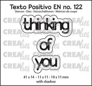 Crealies Texto Positivo thinking of you - EN (H) 41x14 - 11x11 - 19x11mm (POSEN122) *