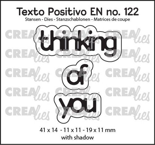 Crealies Texto Positivo thinking of you - EN (H) 41x14 - 11x11 - 19x11mm (POSEN122) *