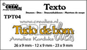 Crealies Texto Tudo de bom (PT) 26 x 9 mm - 12 x 9 mm - 23 x 9 mm (TPT04) *
