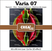 Crealies Varia 07 3D Kerstbal 60x80mm(use12xfor3Deffect) (CLVARIA07) *