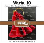 Crealies Varia 10 3D Kerstbal 77x80mm(use12xfor3Deffect) (CLVARIA10) *