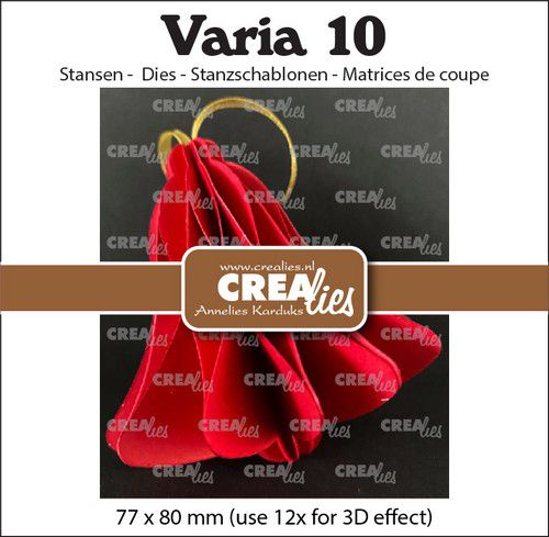 Crealies Varia 10 3D Kerstbal 77x80mm(use12xfor3Deffect) (CLVARIA10) *