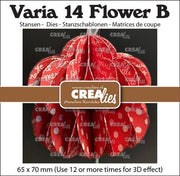 Crealies Varia 3D bloem B 65x70mm (CLVAR14) *