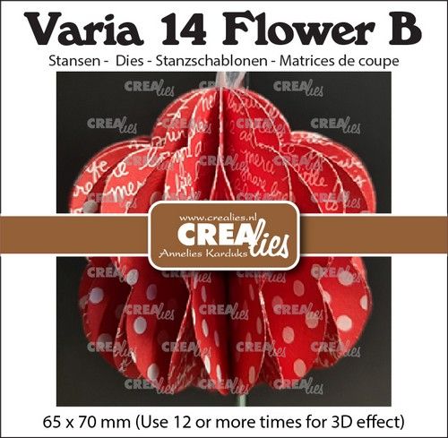 Crealies Varia 3D bloem B 65x70mm (CLVAR14) *