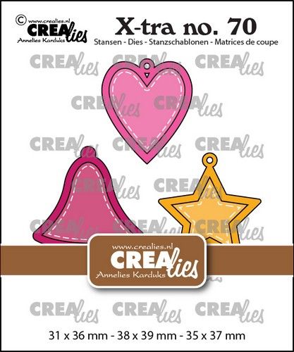 Crealies Xtra Charms set B CLXtra70 31 x 36 mm - 38 x 39 mm - 35 x 37 mm *