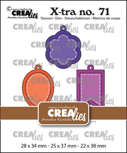 Crealies Xtra Charms set C CLXtra71 28x34mm - 22x38mm *