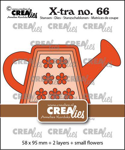 Crealies Xtra Gieter CLXTRA66 58 x 95 mm + 2 layers + small flowers *