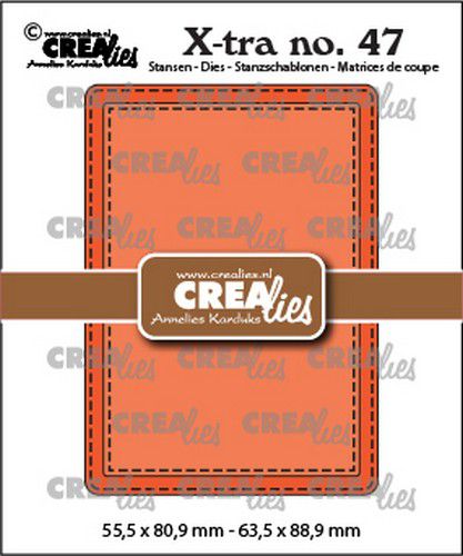 Crealies Xtra no. 47 ATC stiksteeklijn CLXtra47 55,5x80,9mm-63,5x88,9mm *