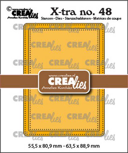 Crealies Xtra no. 48 ATC stippenlijn CLXtra48 55,5x80,9mm-63,5x88,9mm *