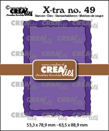 Crealies Xtra no. 49 ATC ruwe randen CLXtra49 53,3x78,9mm-63,5x88,9mm *