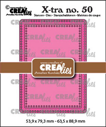 Crealies Xtra no. 50 ATC kleine Gaatjes CLXtra50 63,5x88,9mm *