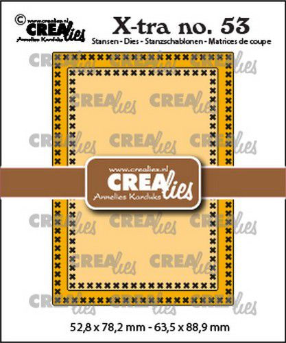 Crealies Xtra no. 53 ATC Kruissteek CLXtra53 63,5x88,9mm *