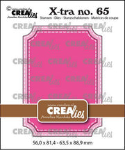 Crealies Xtra no. 65 ATC Ticket met stiksteeklijn CLXtra65 56,0x81,4 - 63,5x88,9mm *