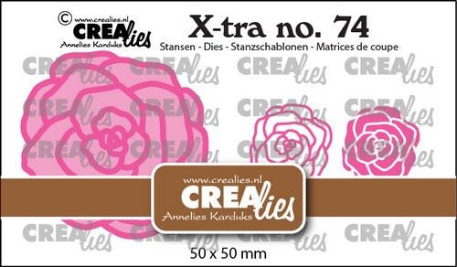 Crealies Xtra Roos klein CLXtra74 50x50mm *