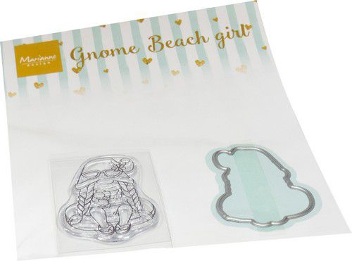 Marianne D Clear Stamps & dies Gnome strand meisje CS1134*