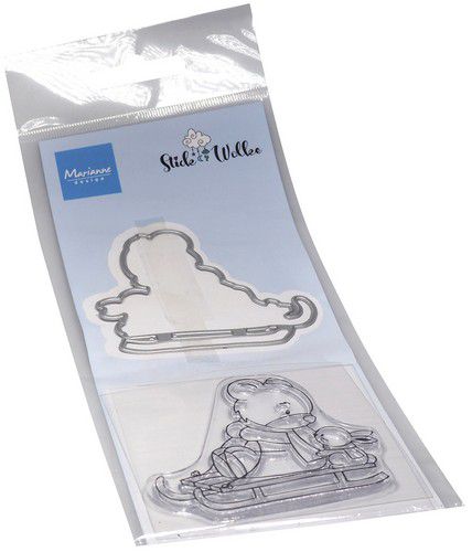 Marianne D Clear Stamps & dies Beer & Konijn CS1138 stamp 65x57mm, die 67x59mm*
