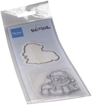 Marianne D Clear Stamps & dies Sneeuw panda CS1140 stamp 50x50mm, 51x52mm*