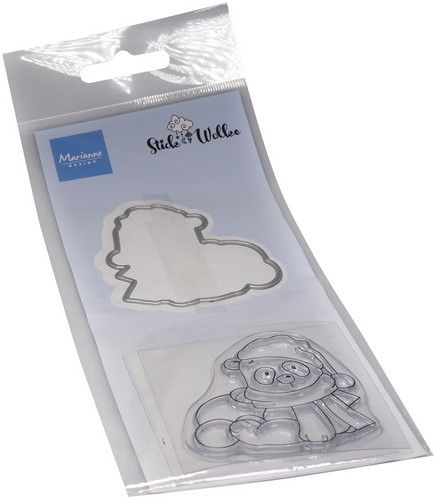 Marianne D Clear Stamps & dies Sneeuw panda CS1140 stamp 50x50mm, 51x52mm*