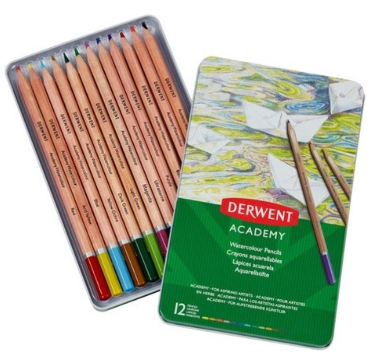 Derwent - Academy Aquarelpotloden Set 12 stuk (DAC2301941) *