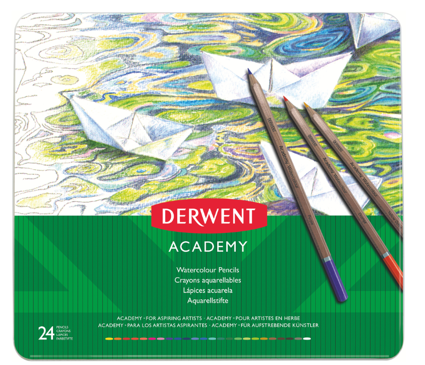 Derwent - Academy Aquarelpotloden Set 24 Stuk (DAC2301942) *