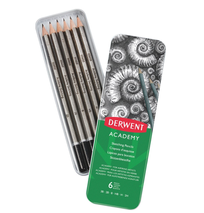 Derwent - Academy Sketching Set van 6 Potloden (DAC2301945) *