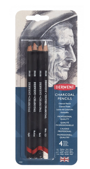 Derwent Mixed Media Houtskool Set 4 stuks (DCH39000) *
