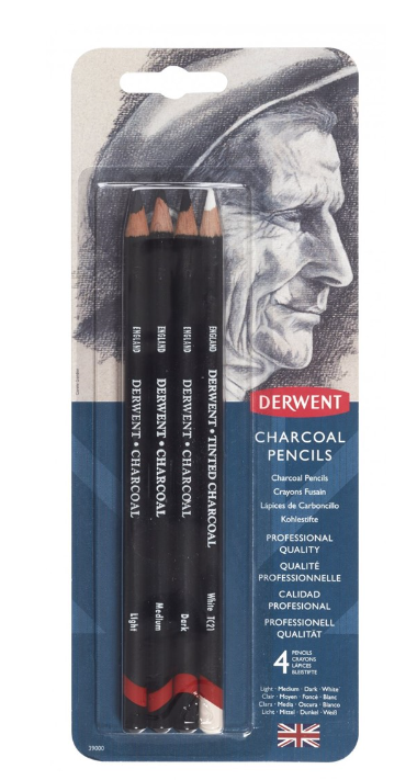 Derwent Mixed Media Houtskool Set 4 stuks (DCH39000) *